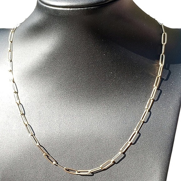 Boutique 9 Jewelry - 18k Gold paperclip style gold chain Plated can bundle with other chains last pic